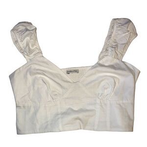 Abercrombie and Fitch white crop corset